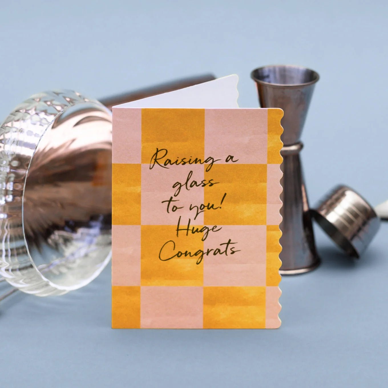RAISING A GLASS TO YOU! HUGE CONGRATS | CARD BY FLOH. - OTHERLETTERS