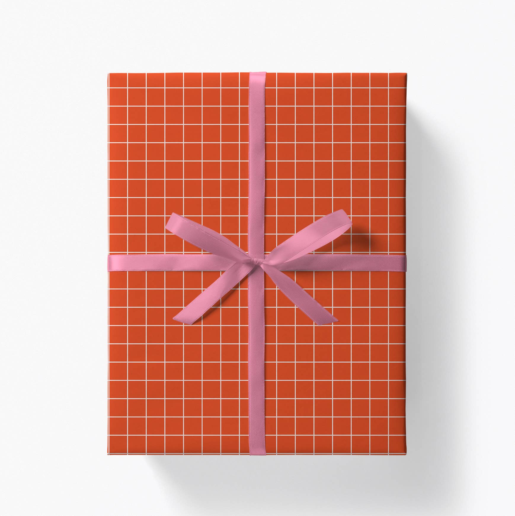RED GRAPH PAPER GIFT WRAP | 3 SHEETS ROLLED - OTHERLETTERS