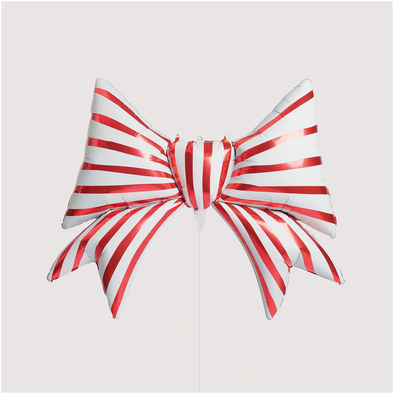 RED & WHITE STRIPE FOIL BALLOON - OTHERLETTERS