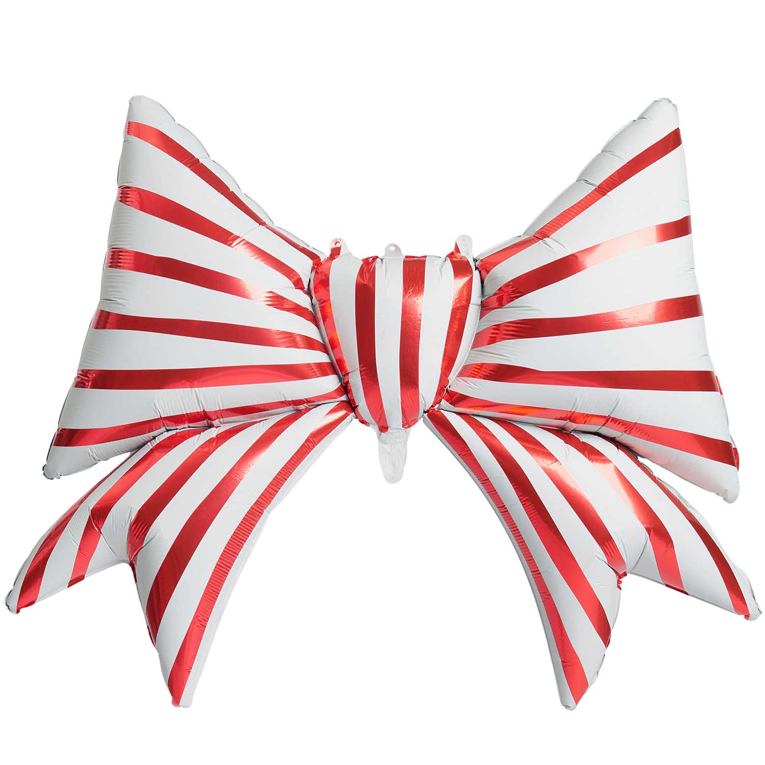 RED & WHITE STRIPE FOIL BALLOON - OTHERLETTERS