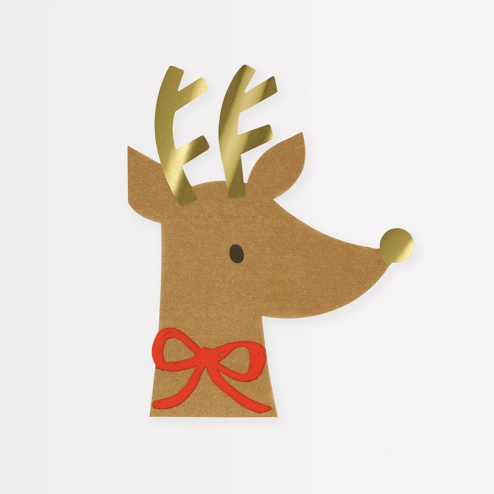 REINDEER WITH RED BOW NAPKINS - OTHERLETTERS