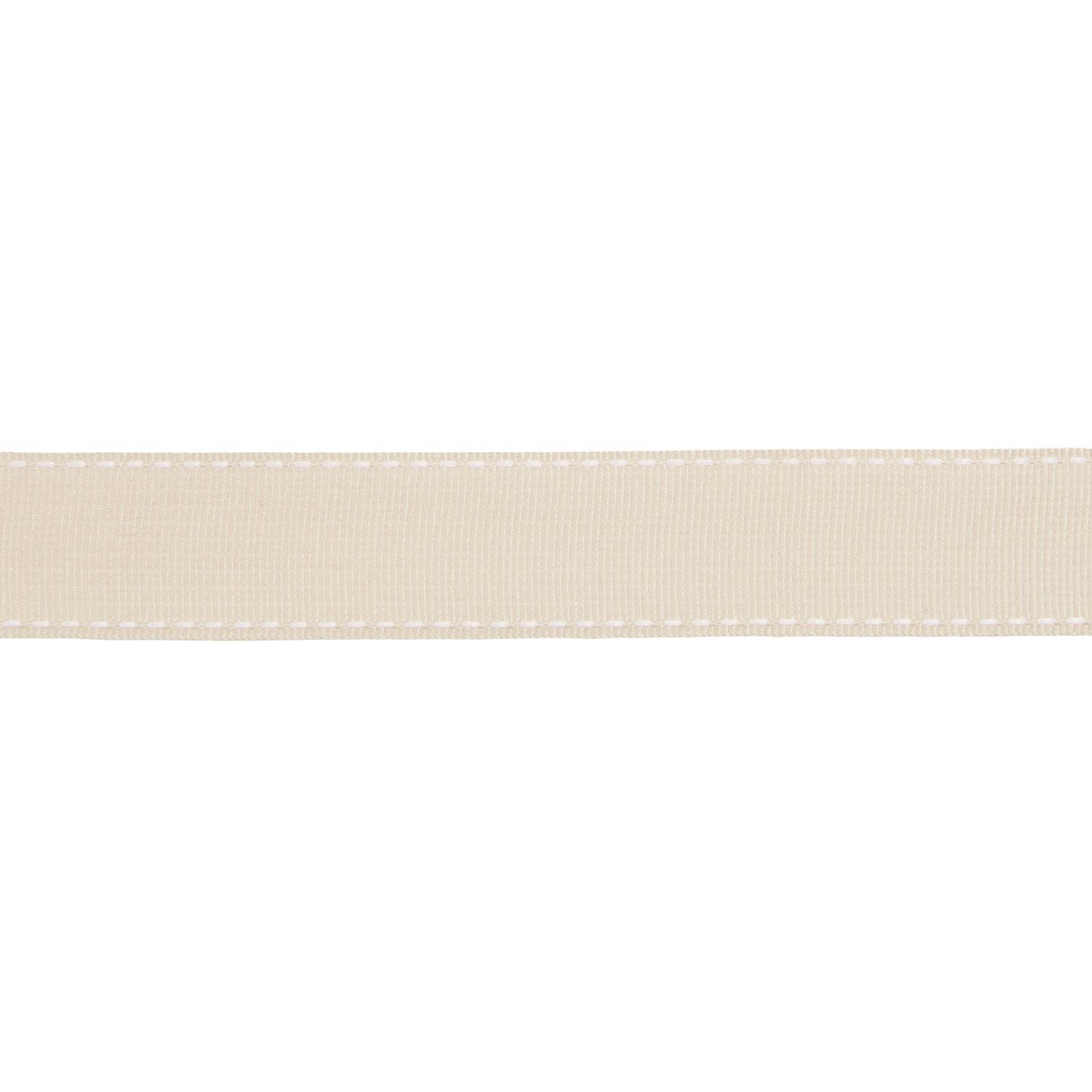 RIBBON WITH SEAM | BEIGE & WHITE 25mm - OTHERLETTERS