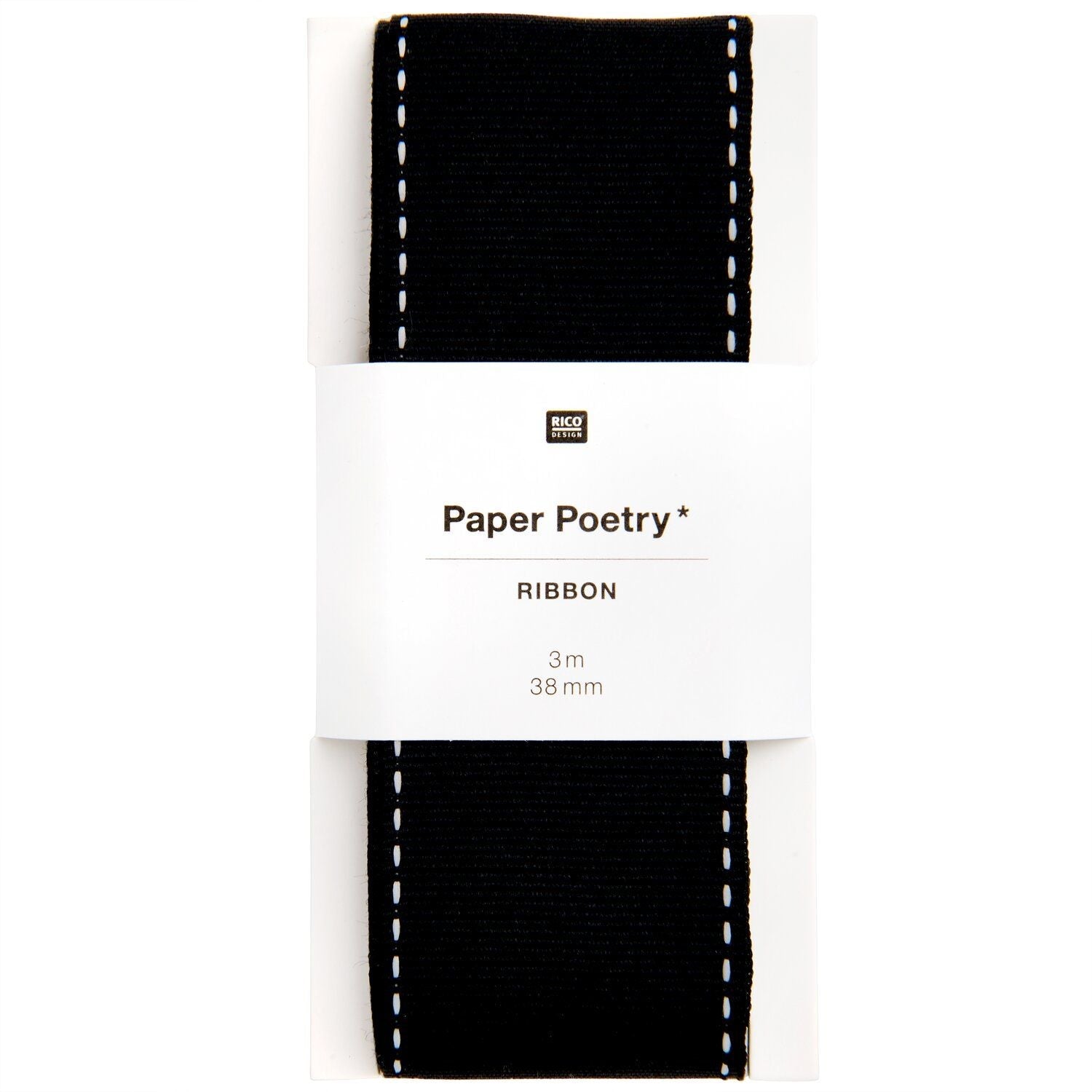 RIBBON WITH SEAM | BLACK AND WHITE 38mm - OTHERLETTERS
