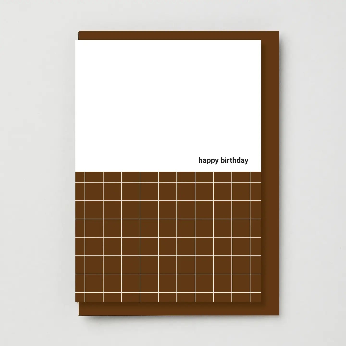 RUSSET/ BURGUNDY GRID BIRTHDAY | CARD BY KINSHIPPED - OTHERLETTERS