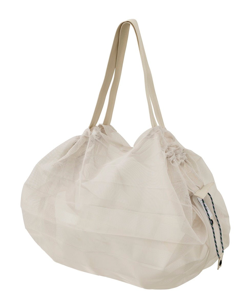 SAND BEIGE MESH SHUPATTO COMPACT BAG | L - OTHERLETTERS