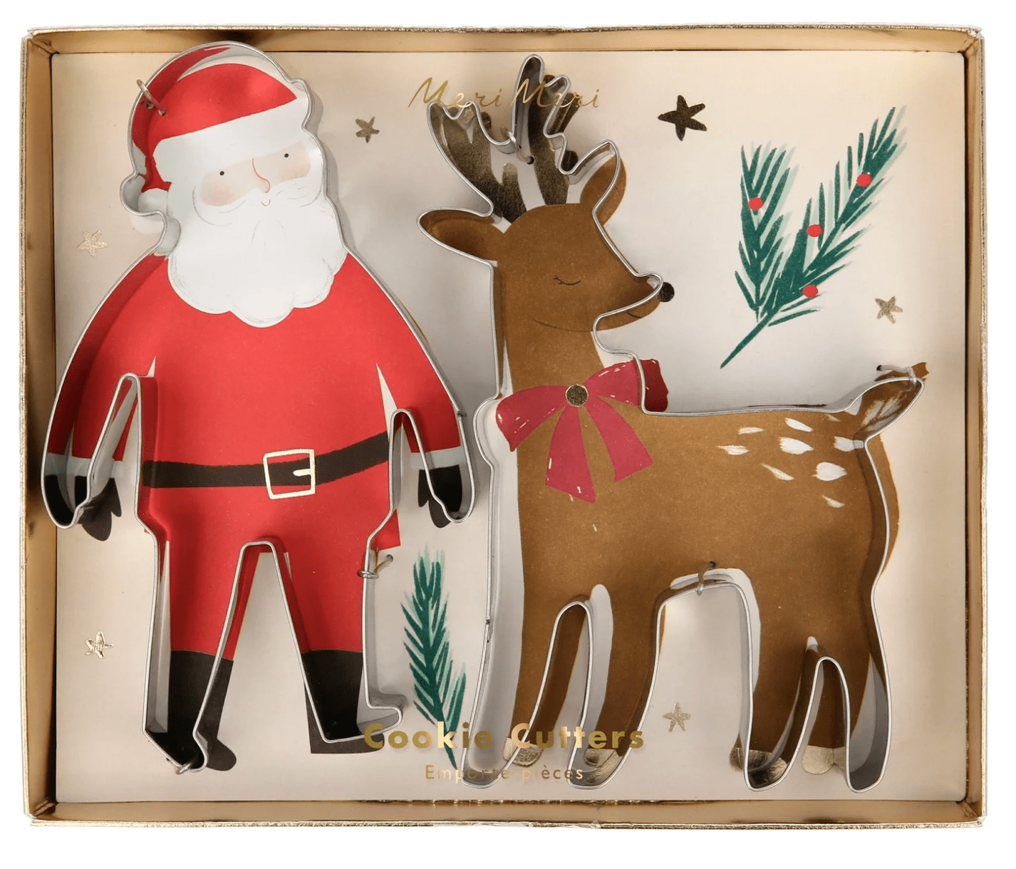 SANTA & REINDEER CHRISTMAS COOKIE CUTTERS - OTHERLETTERS