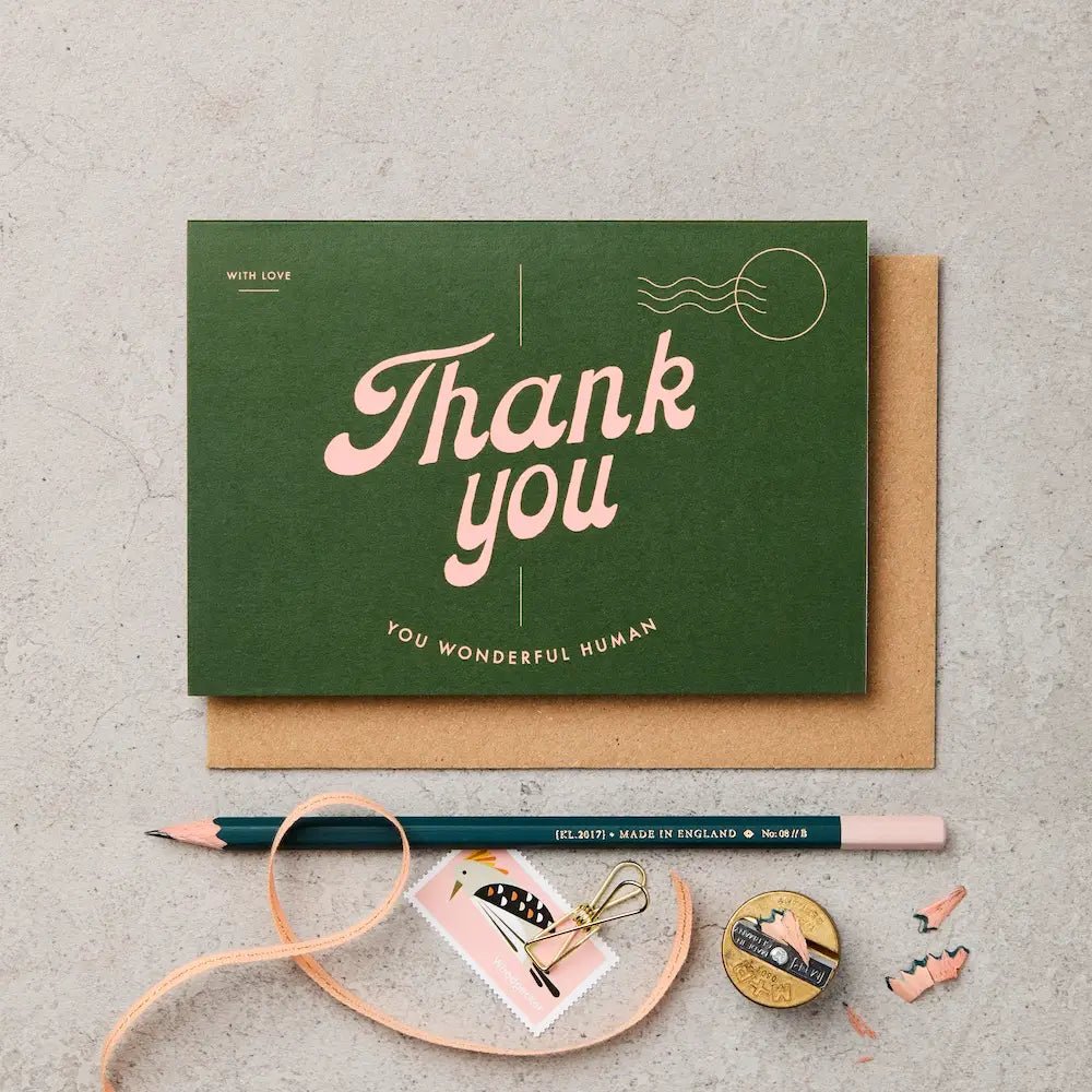 SEASIDE THANK YOU (GREEN) | CARD BY KATIE LEAMON - OTHERLETTERS