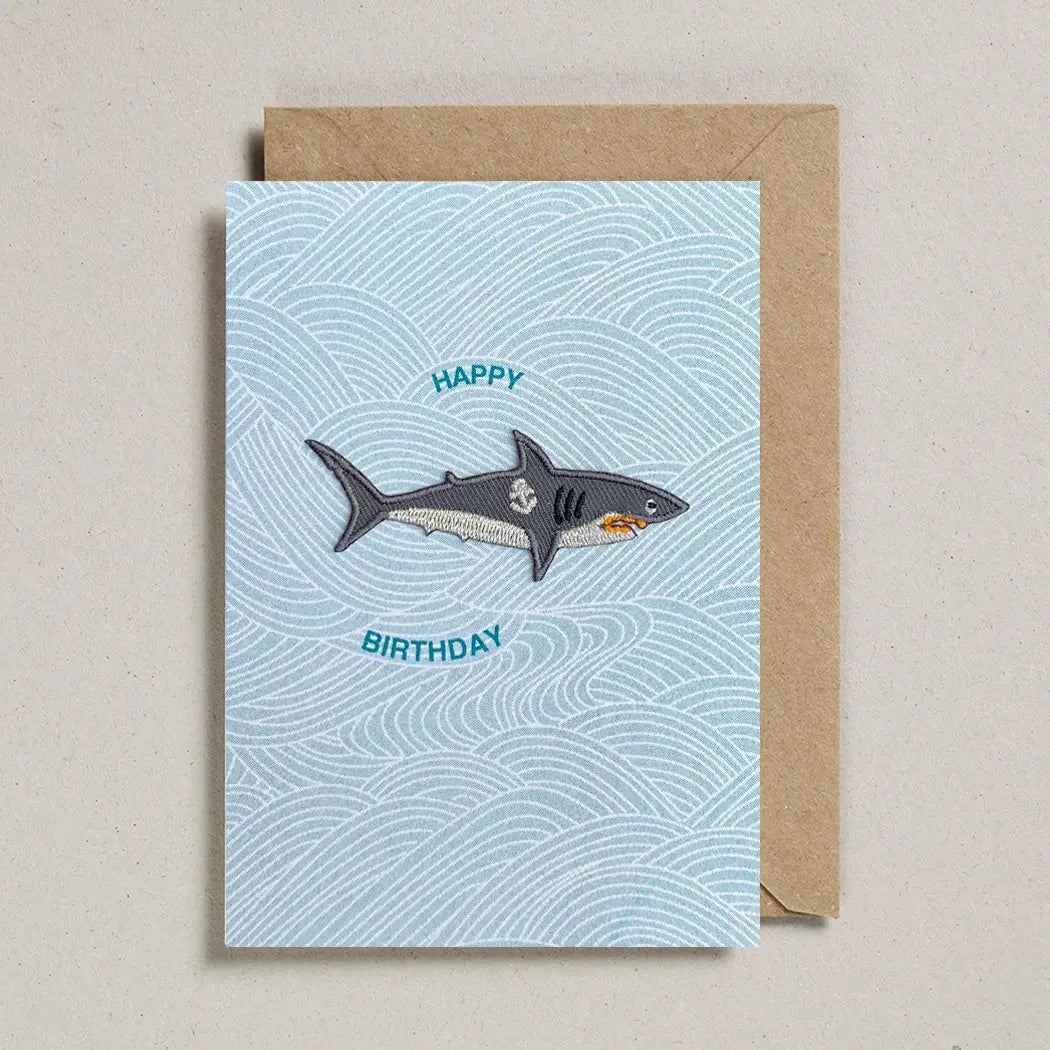 SHARK IRON ON PATCH | CARD BY PETRA BOASE - OTHERLETTERS