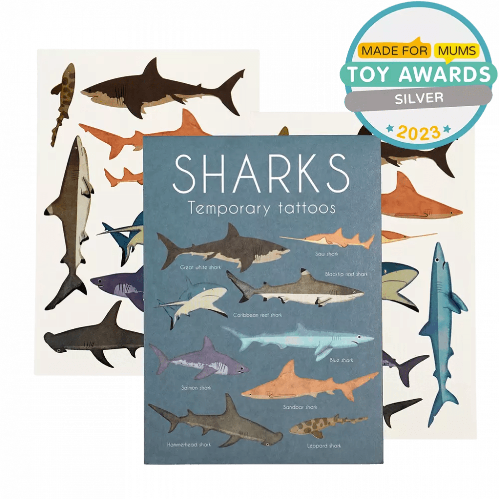 SHARK TEMPORARY TATTOOS - OTHERLETTERS