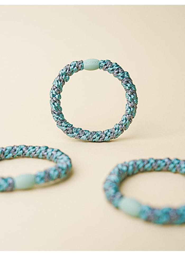 KKNEKKI HAIRBAND | TEAL STEEL GREY GLITTER STRIPE