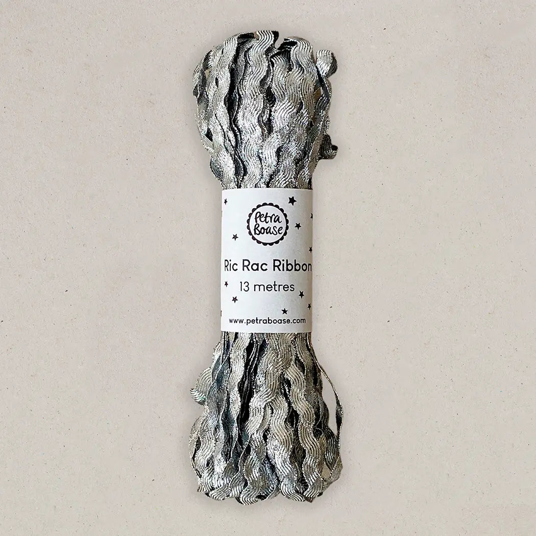 SILVER METALLIC RIC RAC RIBBON 13m | BY PETRA BOASE - OTHERLETTERS