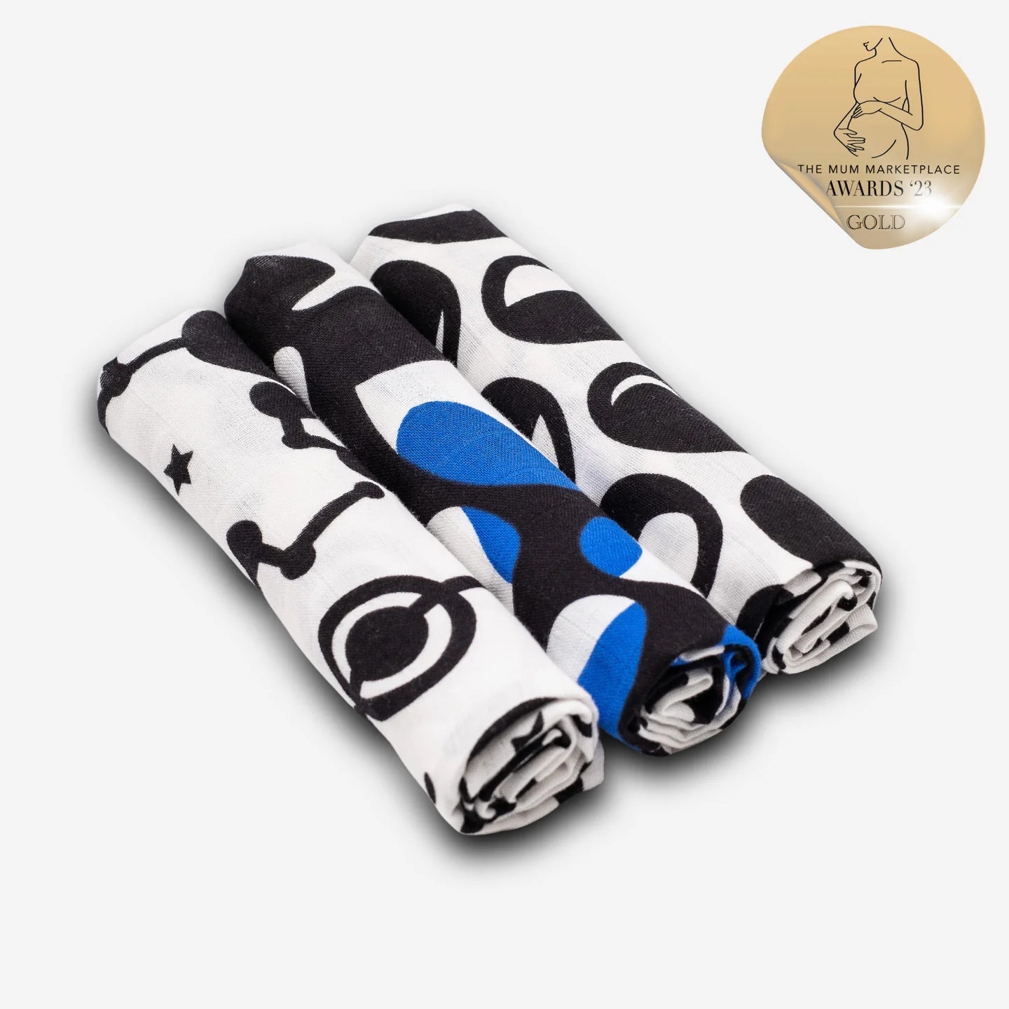 SKY PRINT MUSLIN 3 - PACK - for newborn to 4 month old babies | BY ETTA LOVES - OTHERLETTERS