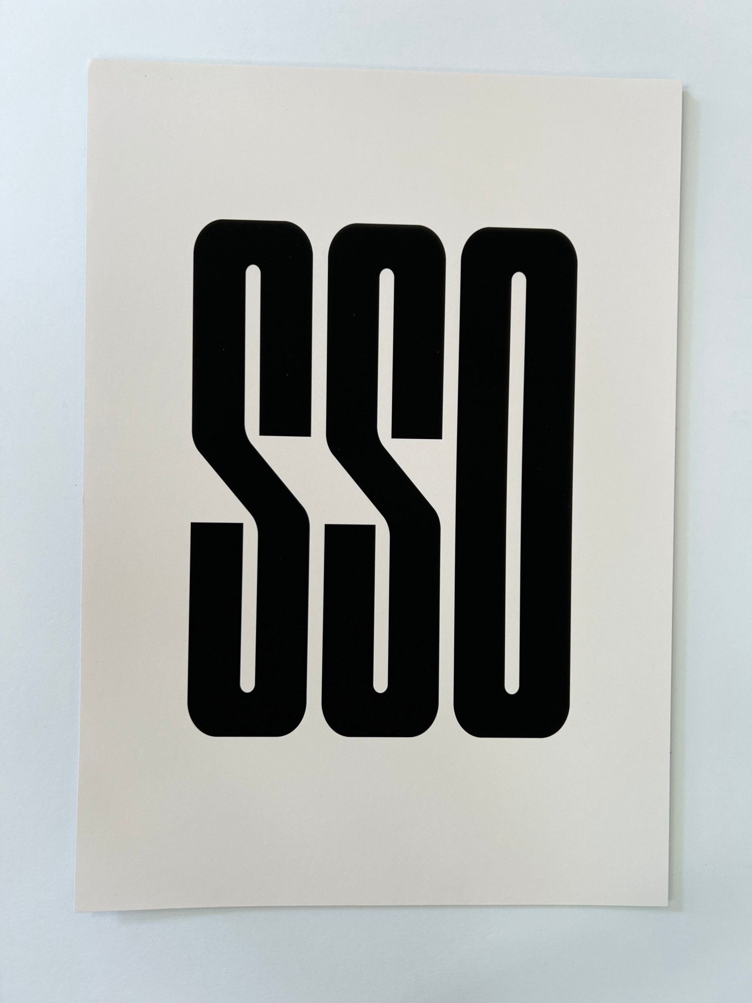 SS0 (BLACK ON WHITE | PRINT BY PROPER GOOD - OTHERLETTERS