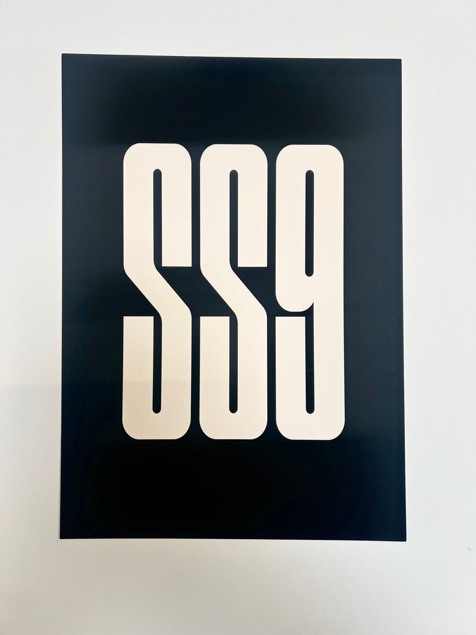 SS9 (WHITE ON BLACK) | PRINT BY PROPER GOOD - OTHERLETTERS