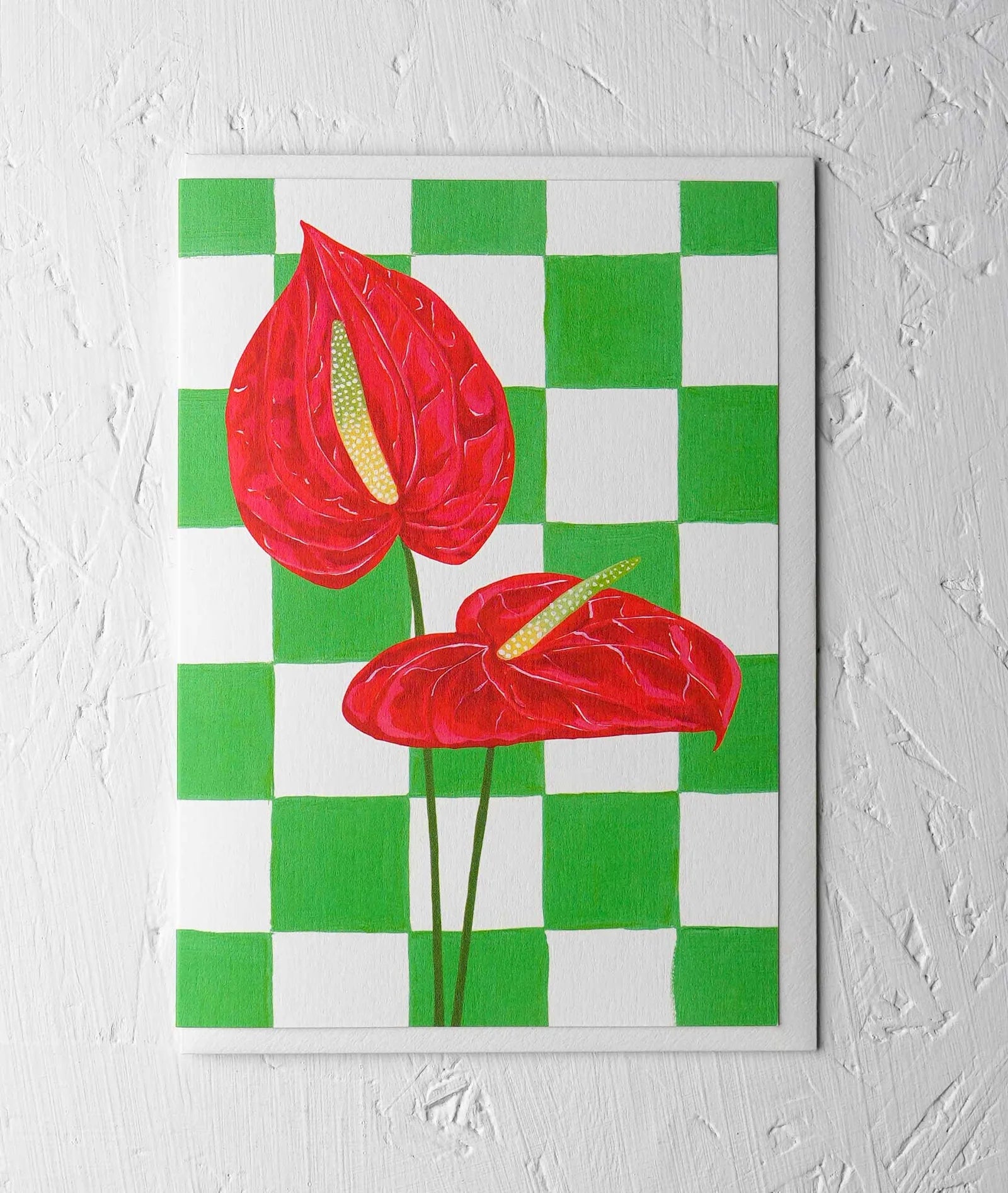 RED ANTHURIUMS | CARD BY STENGUN