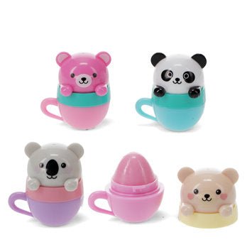 TEACUP ANIMAL FRIENDS MINI BERRY SCENTED LIP BALM (ASSORTED) - OTHERLETTERS