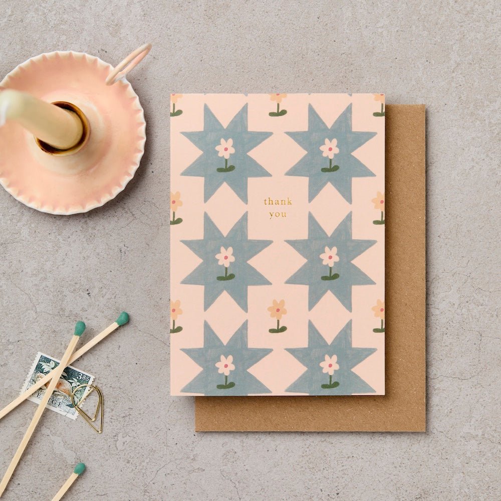 THANK YOU QUILT STAR | CARD BY KATIE LEAMON - OTHERLETTERS