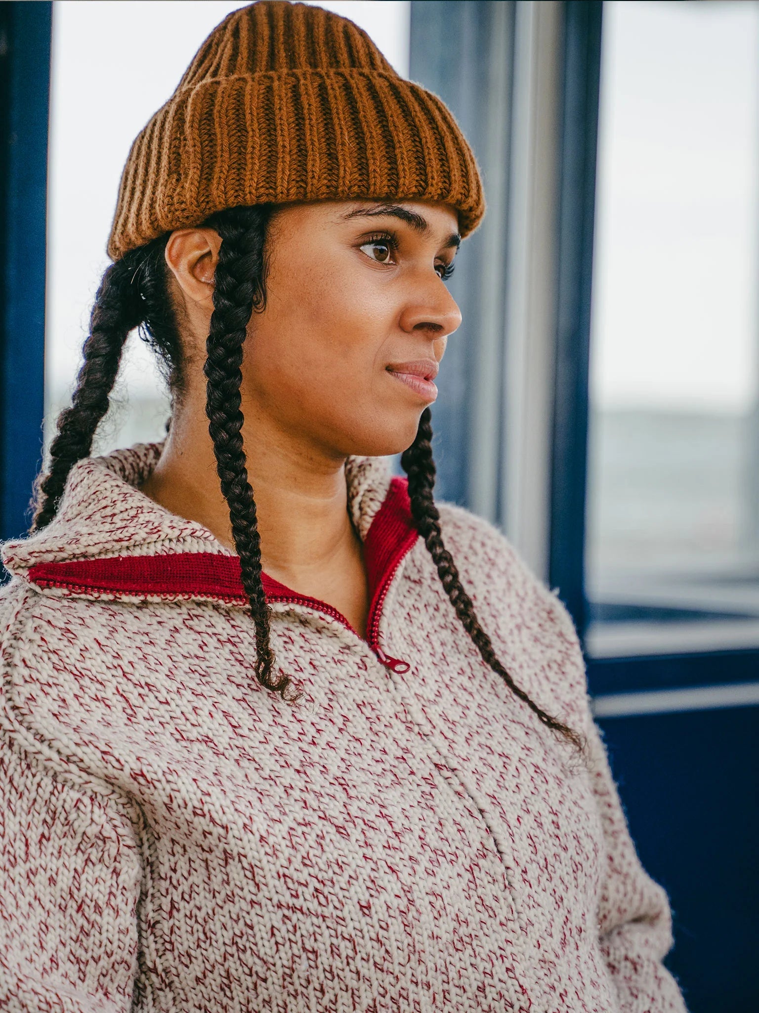 THE COUSTEAU CARAMEL UNISEX BEANIE - OTHERLETTERS