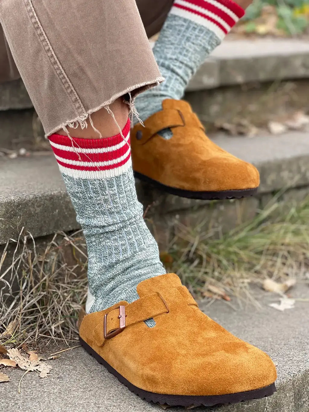 THE MELVICH MENS SLUB CREW LENGTH SOCKS BY IVY ELLIS