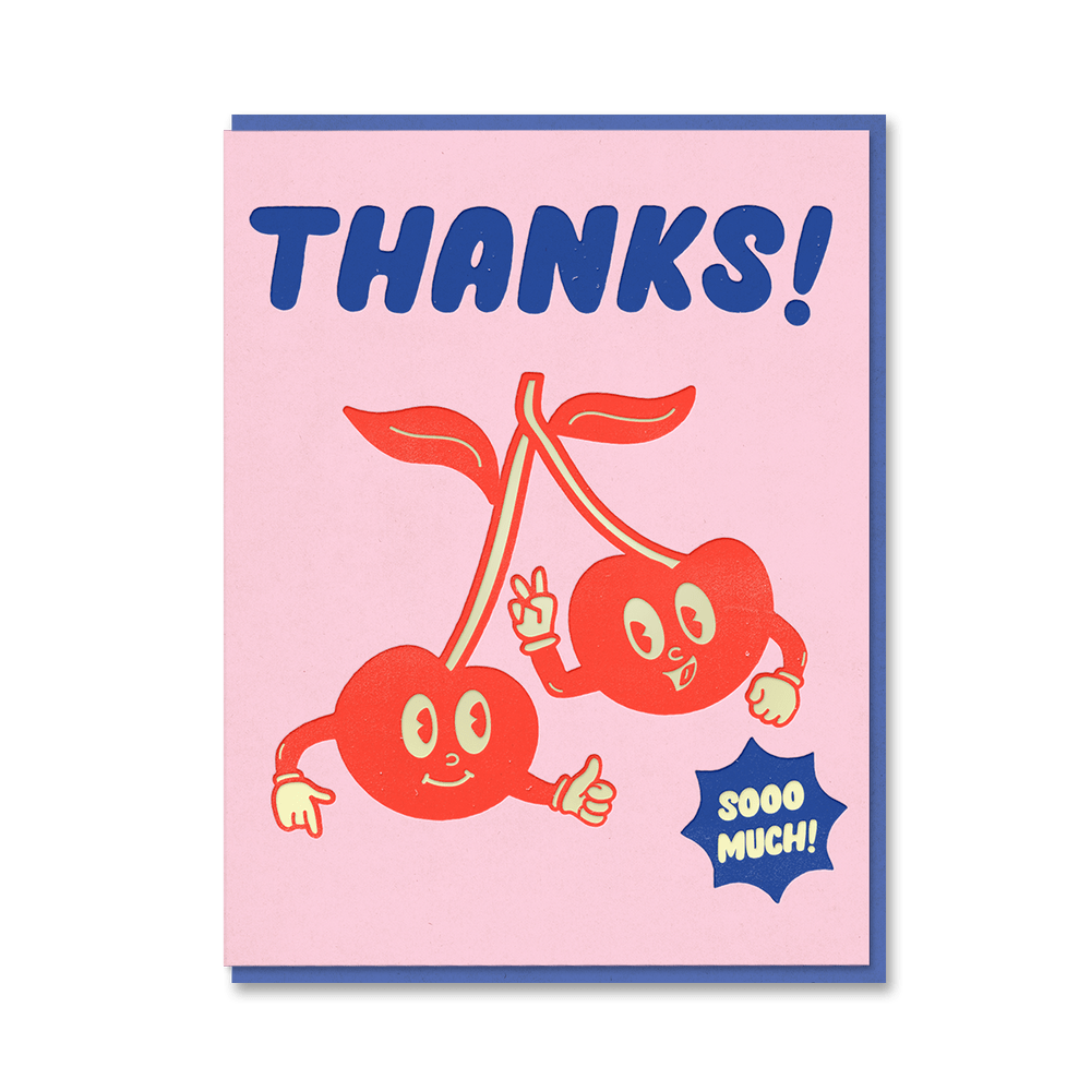THE TOONIES THANKS CHERRIES | CARD BY 1973 - OTHERLETTERS
