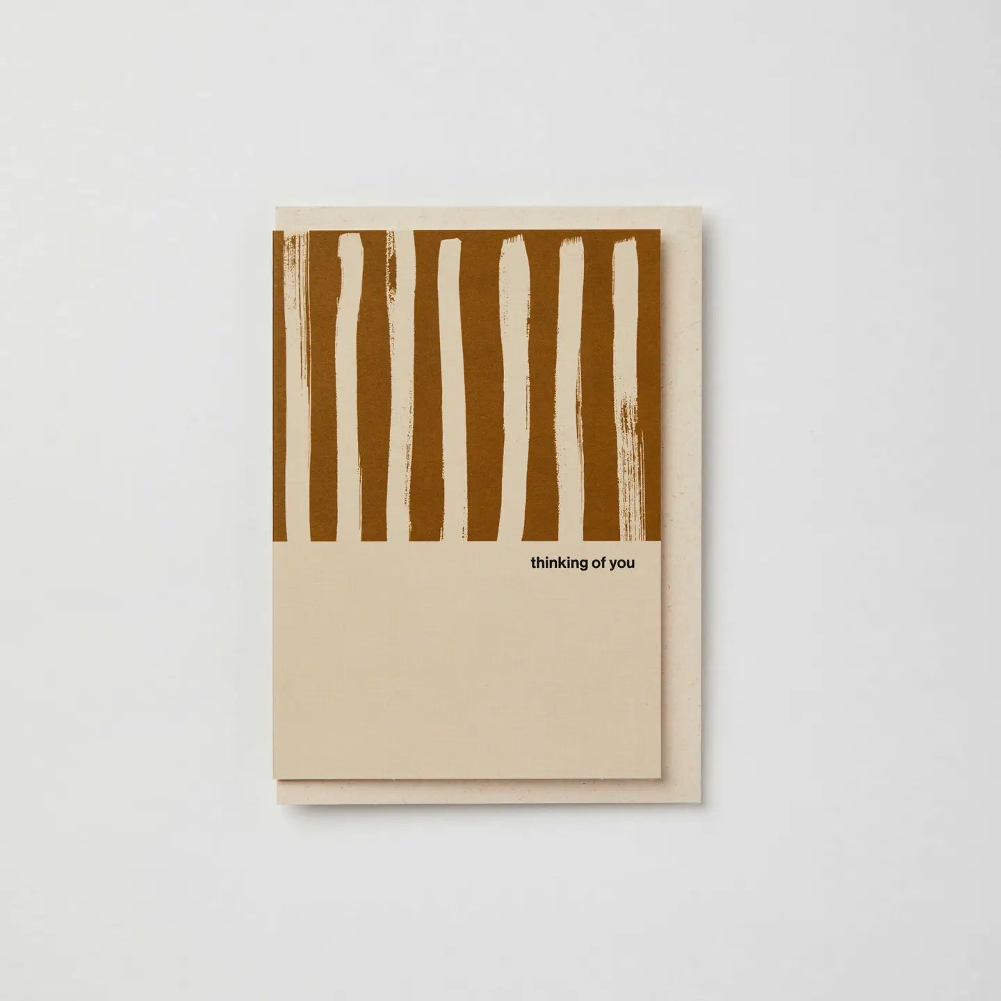 THINKING OF YOU (LIGHT BROWN STRIPES) | CARD BY KINSHIPPED - OTHERLETTERS