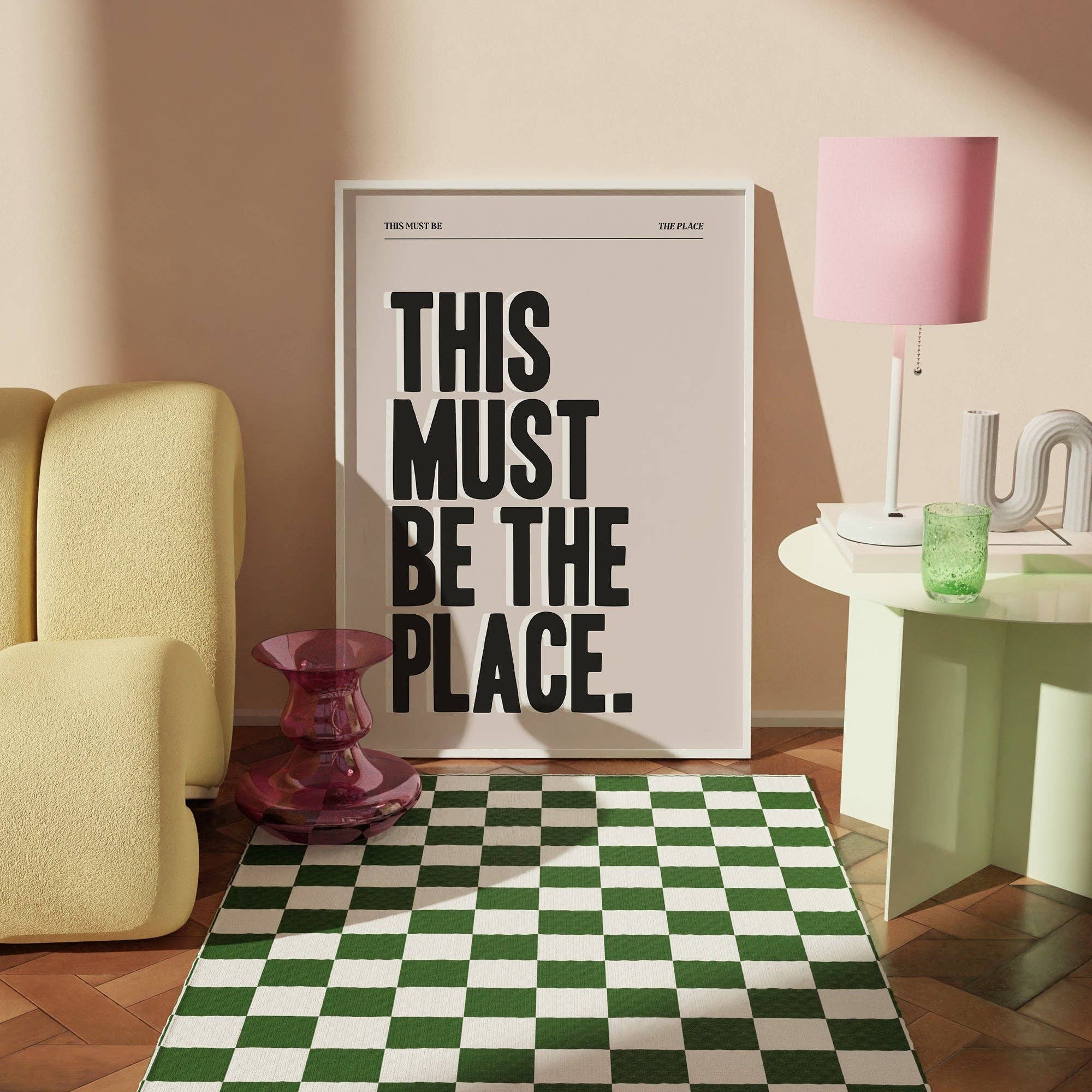 THIS MUST BE THE PLACE PRINT UNFRAMED / BEIGE / A4 - OTHERLETTERS