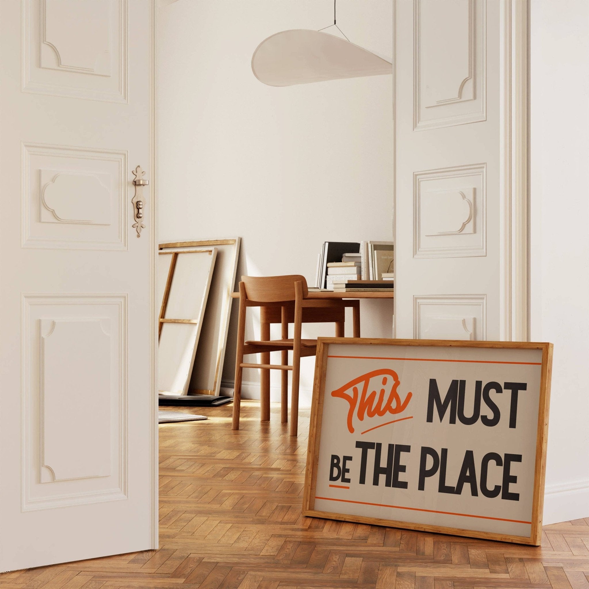 THIS MUST BE THE PLACE RETRO PRINT: RED / UNFRAMED / A4 - OTHERLETTERS