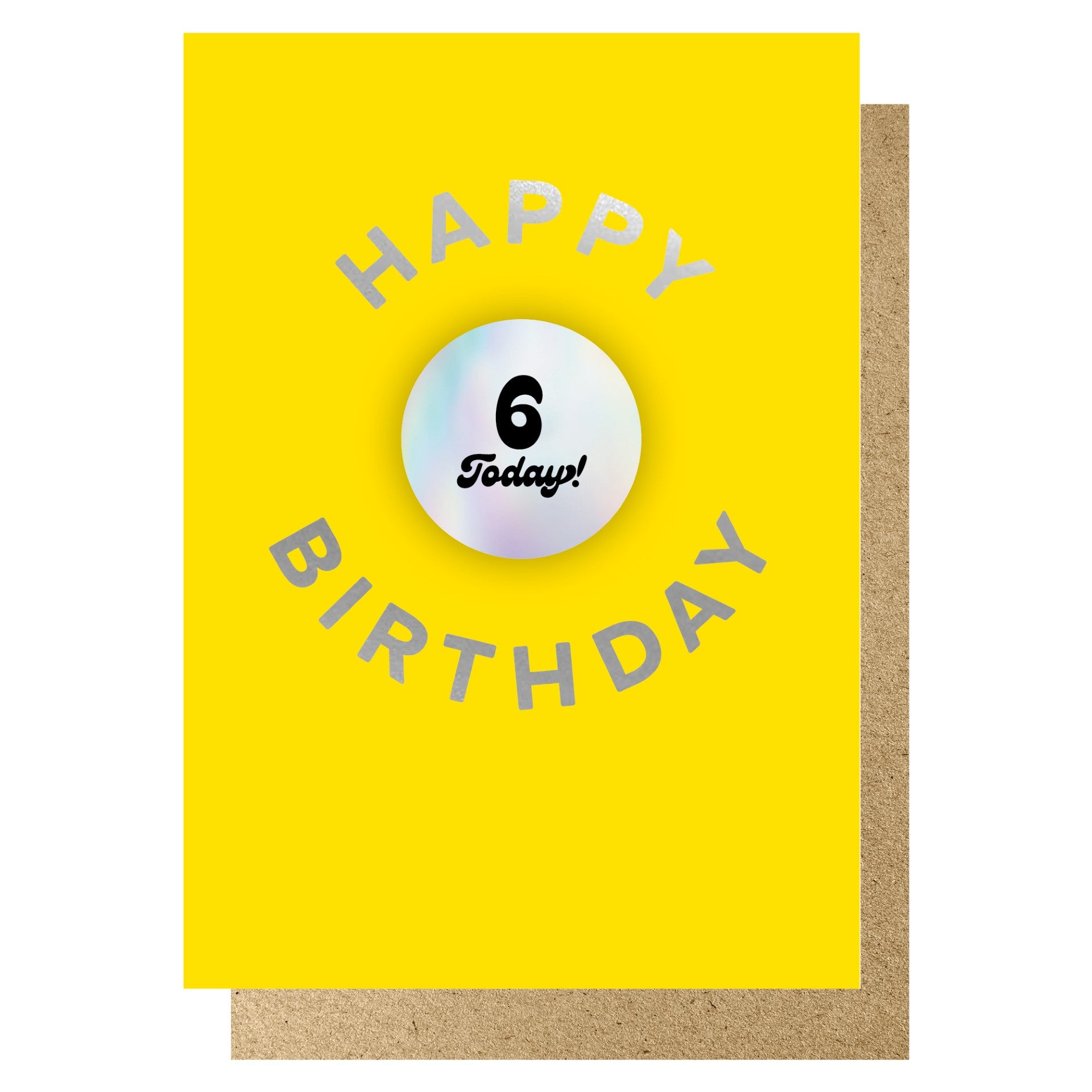 AGE 6 BADGE CARD | CARD BY LUCKY INK - OTHERLETTERS