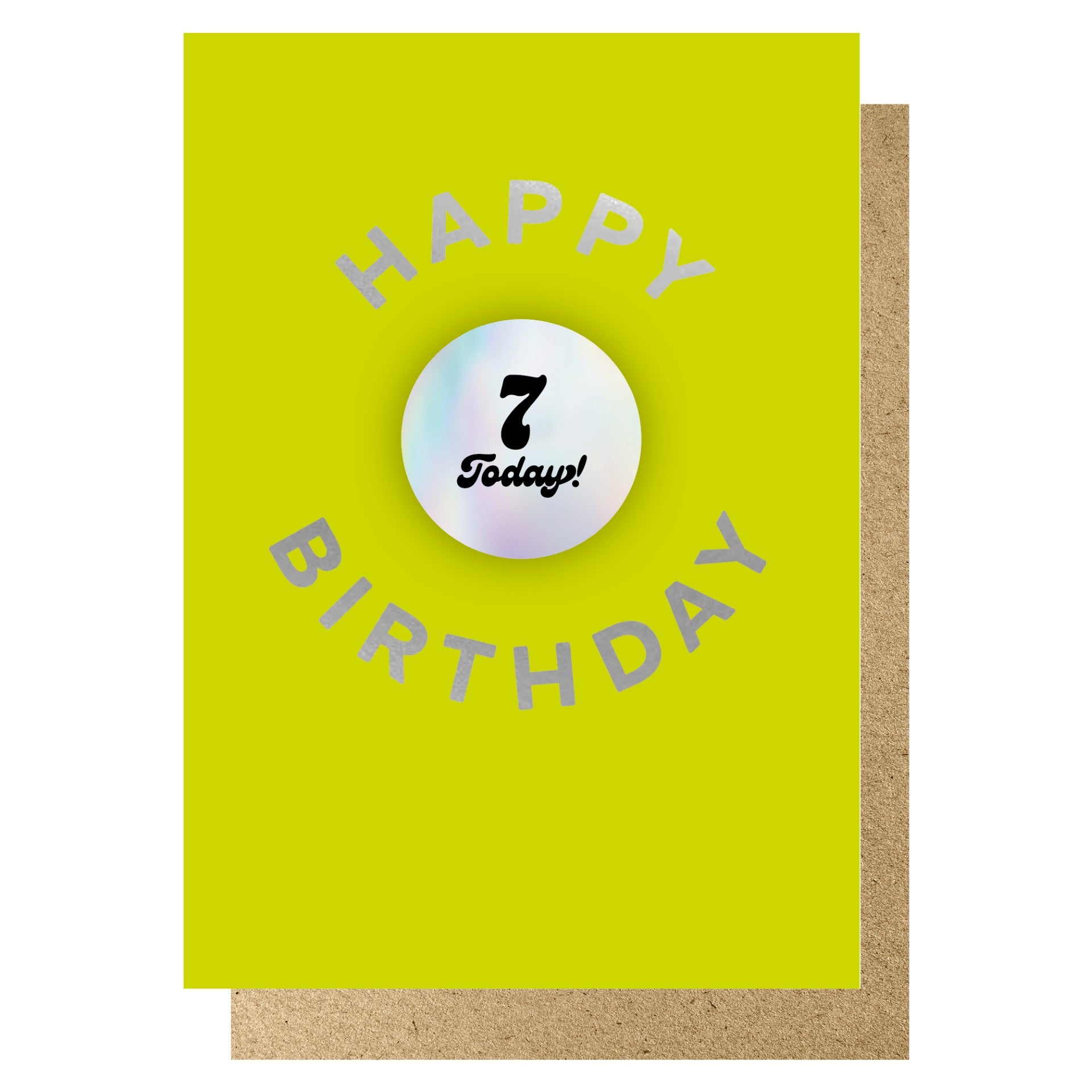AGE 7 BADGE CARD | CARD BY LUCKY INK - OTHERLETTERS