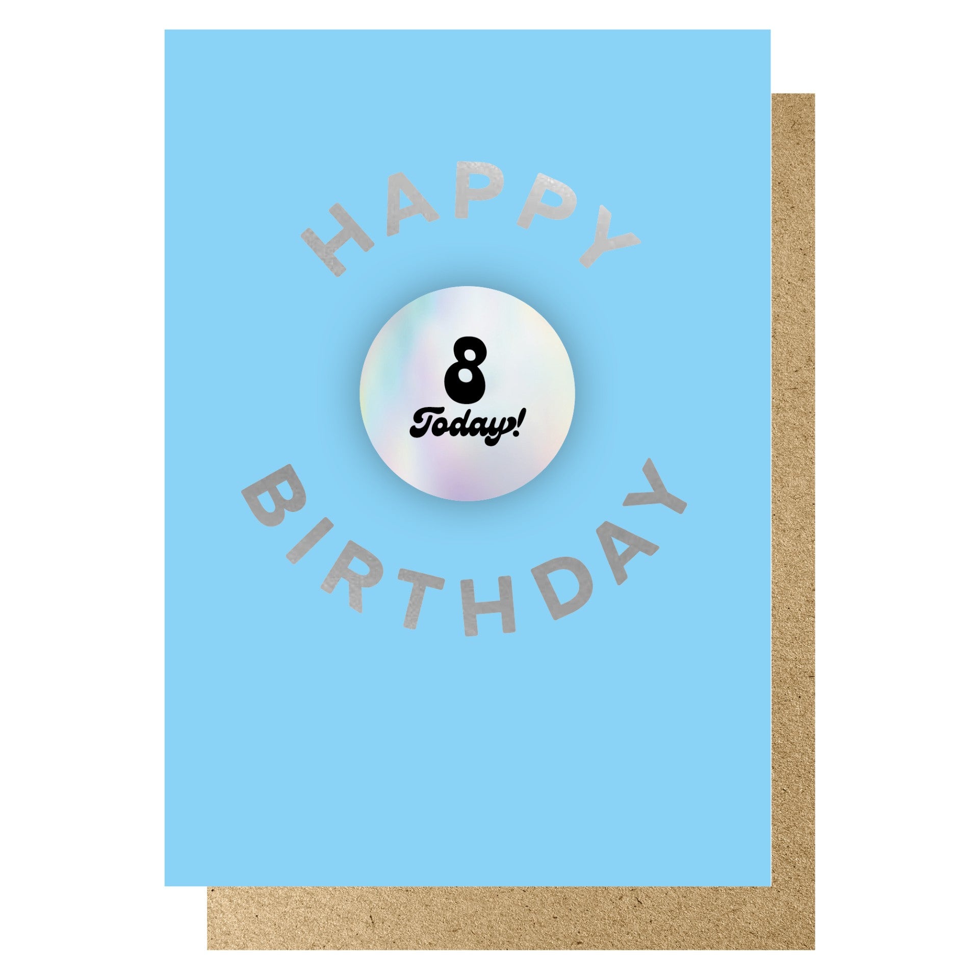 AGE 8 BADGE CARD | CARD BY LUCKY INK - OTHERLETTERS