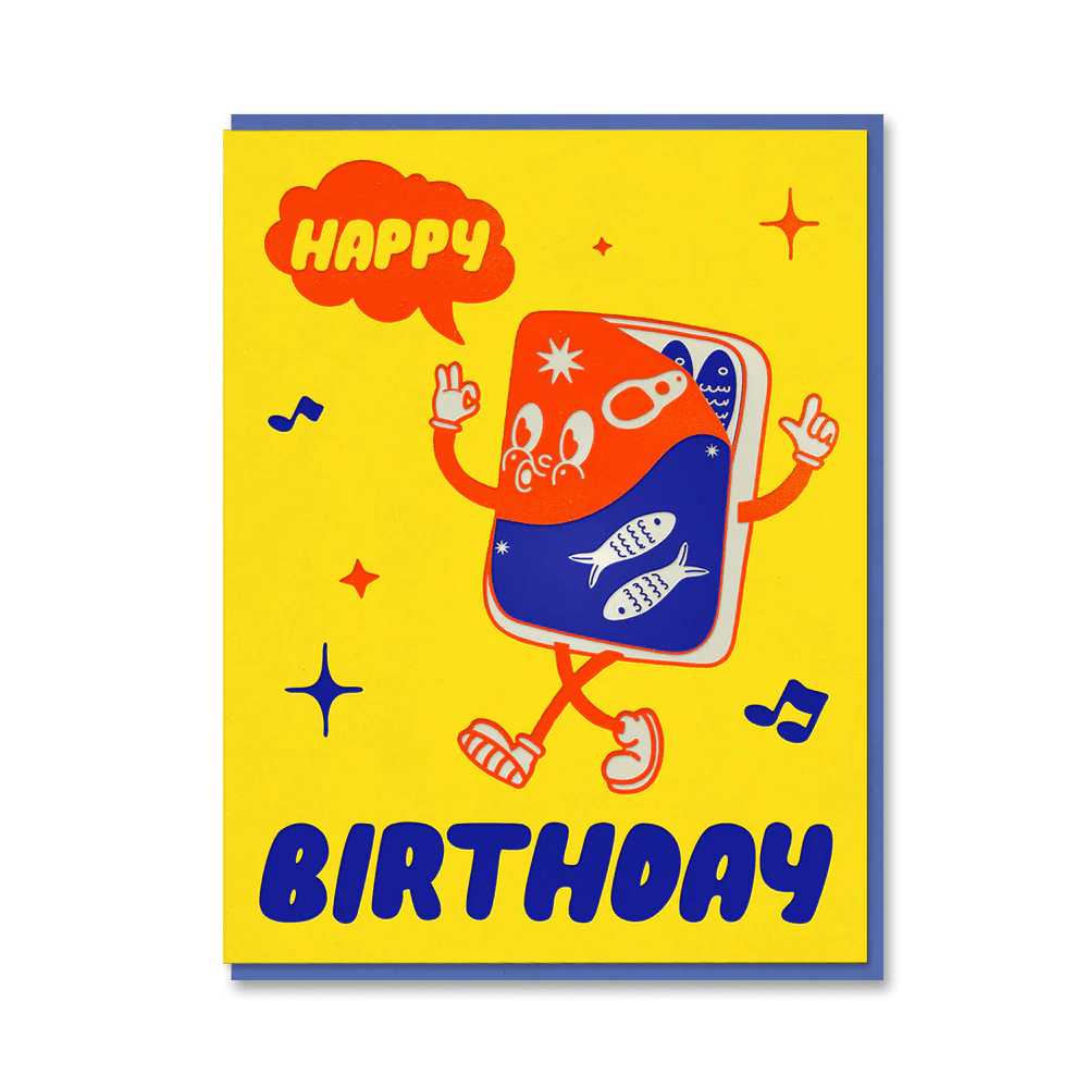 TINNED FISH HAPPY BIRTHDAY | CARD BY 1973 - OTHERLETTERS