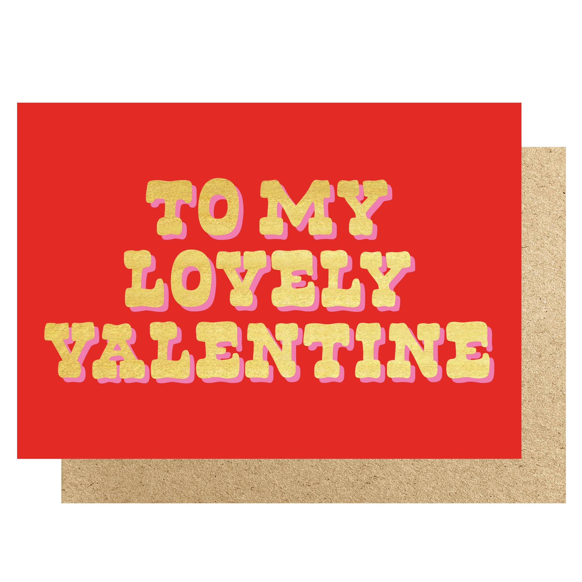 TO MY LOVELY VALENTINE RED | CARD BY LUCKY INK - OTHERLETTERS