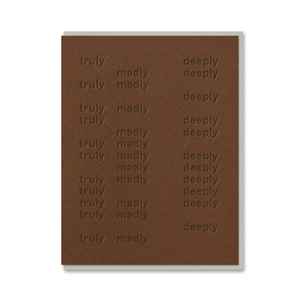 TRULY MADLY DEEPLY | CARD BY 1973 - OTHERLETTERS