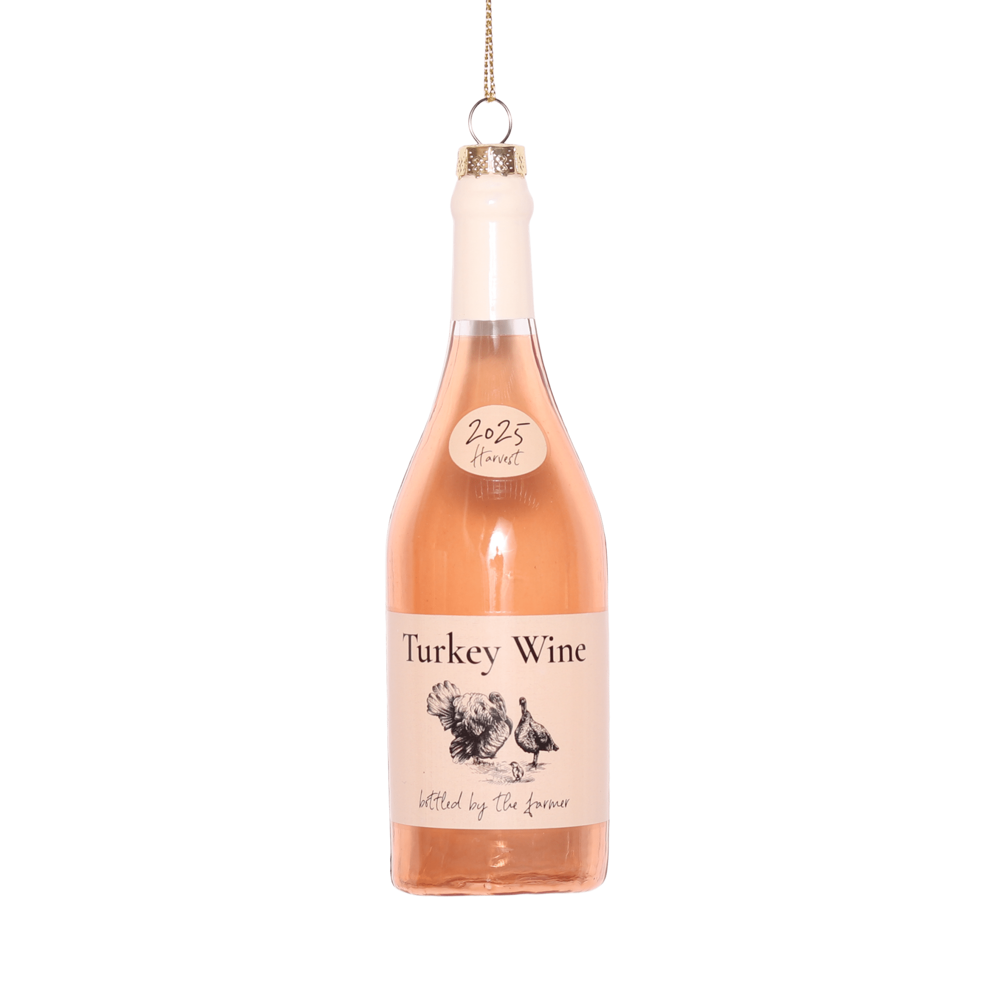 TURKEY WINE GLASS TREE DECORATION, 13CM - OTHERLETTERS