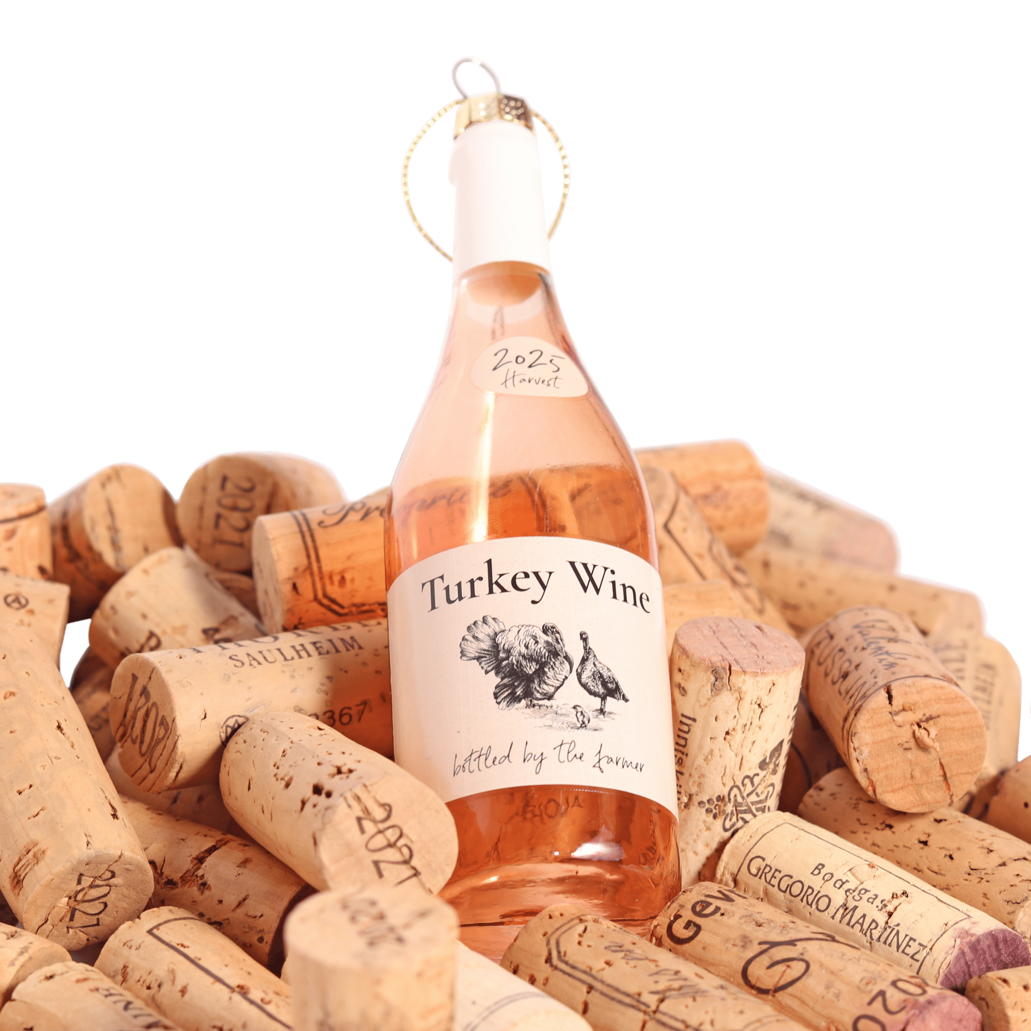 TURKEY WINE GLASS TREE DECORATION, 13CM - OTHERLETTERS