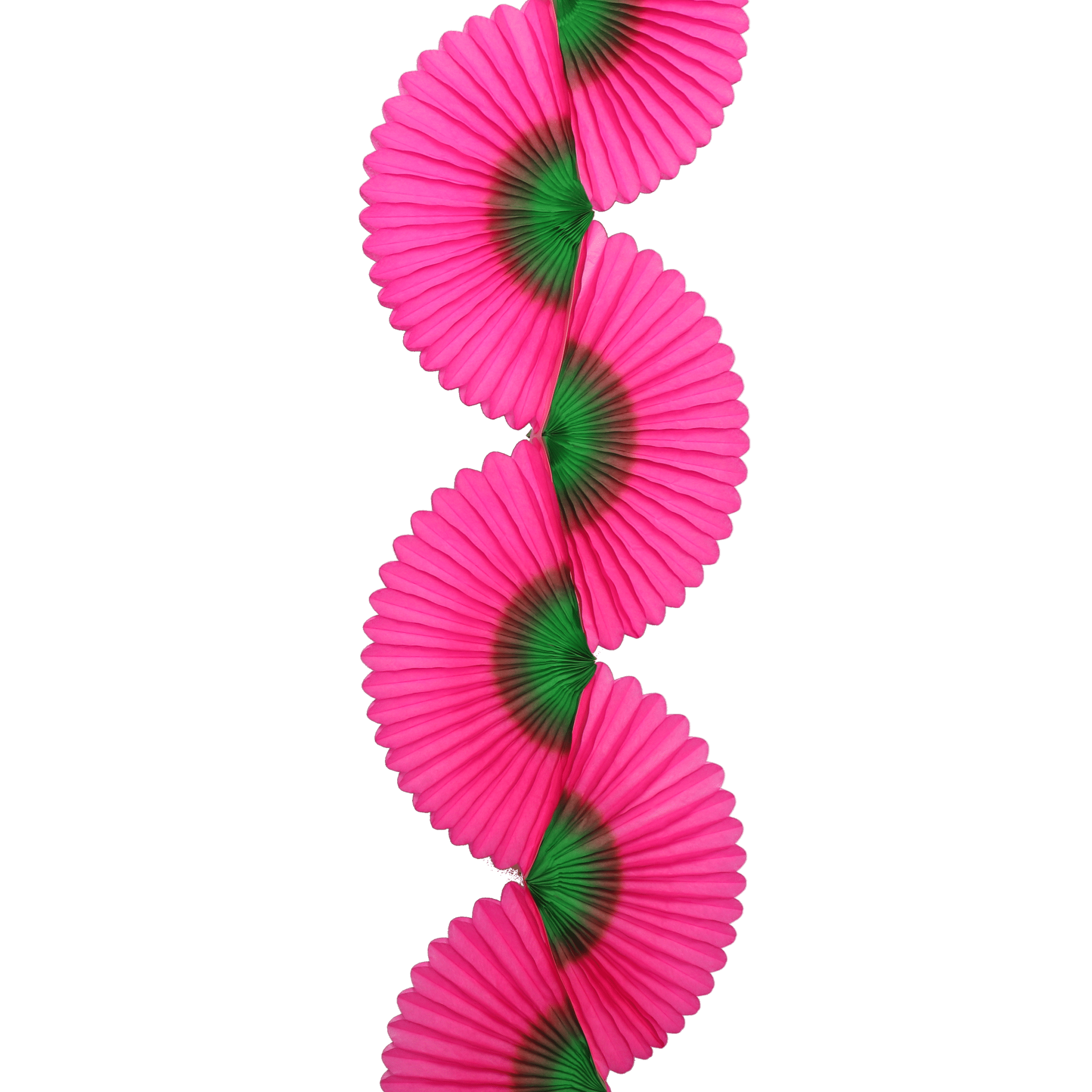 TWO - TONE FAN GARLAND FUCHSIA & GREEN - OTHERLETTERS