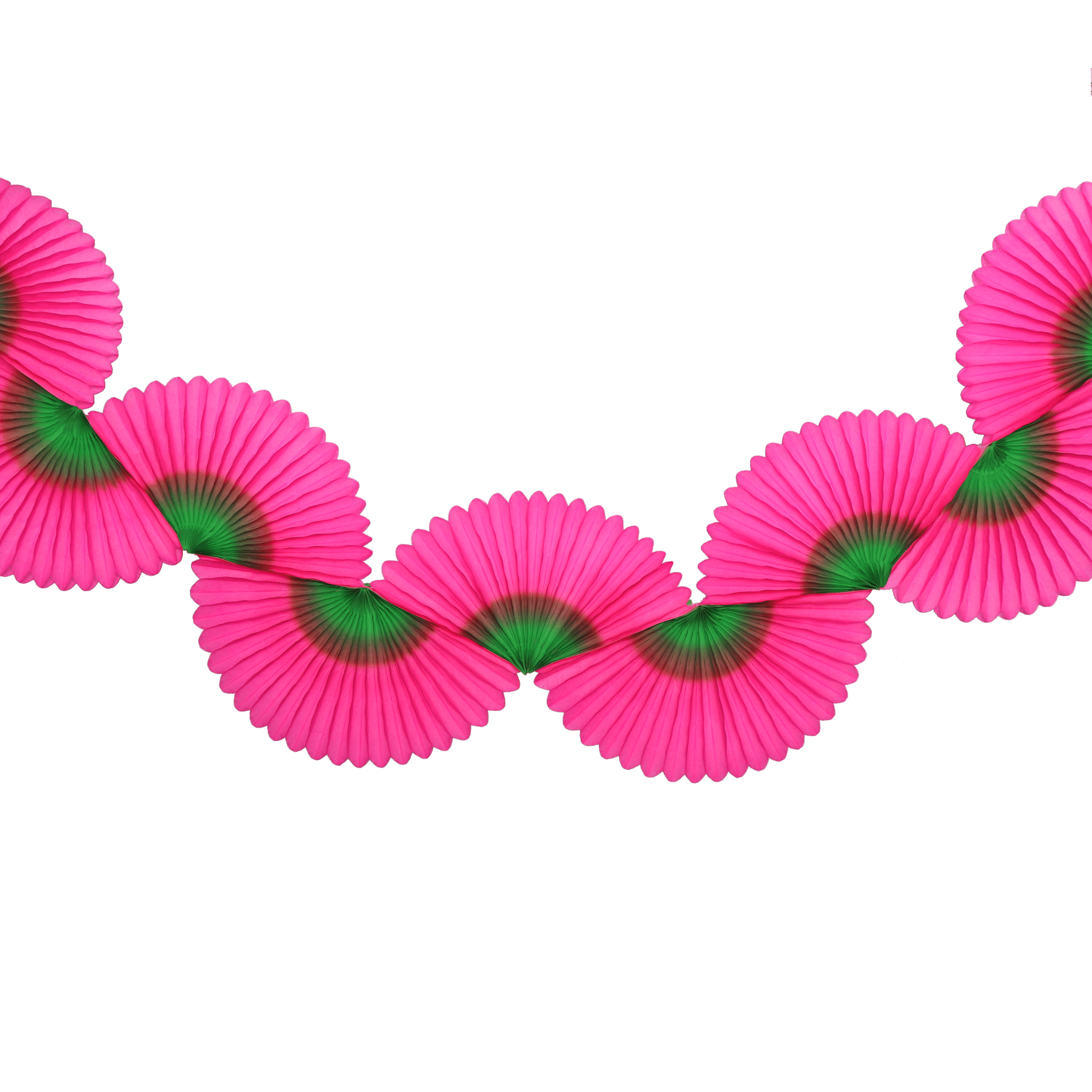 TWO - TONE FAN GARLAND FUCHSIA & GREEN - OTHERLETTERS