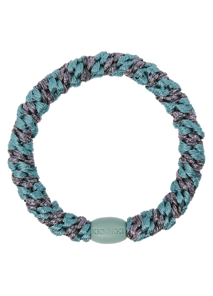 KKNEKKI HAIRBAND | TEAL STEEL GREY GLITTER STRIPE
