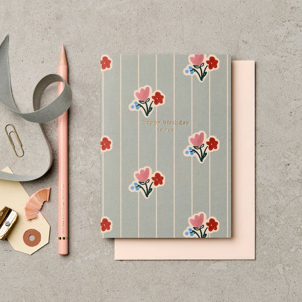 WALLPAPER POSY BIRTHDAY | CARD BY KATIE LEAMON - OTHERLETTERS