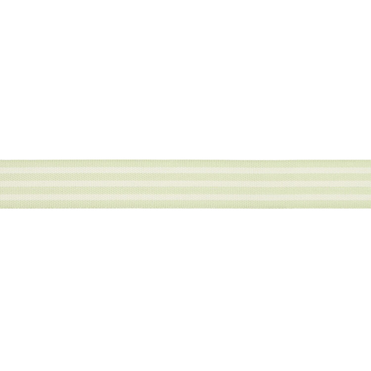 WOVEN DUO STRIPE RIBBON | MINT CREAM 20mm - OTHERLETTERS