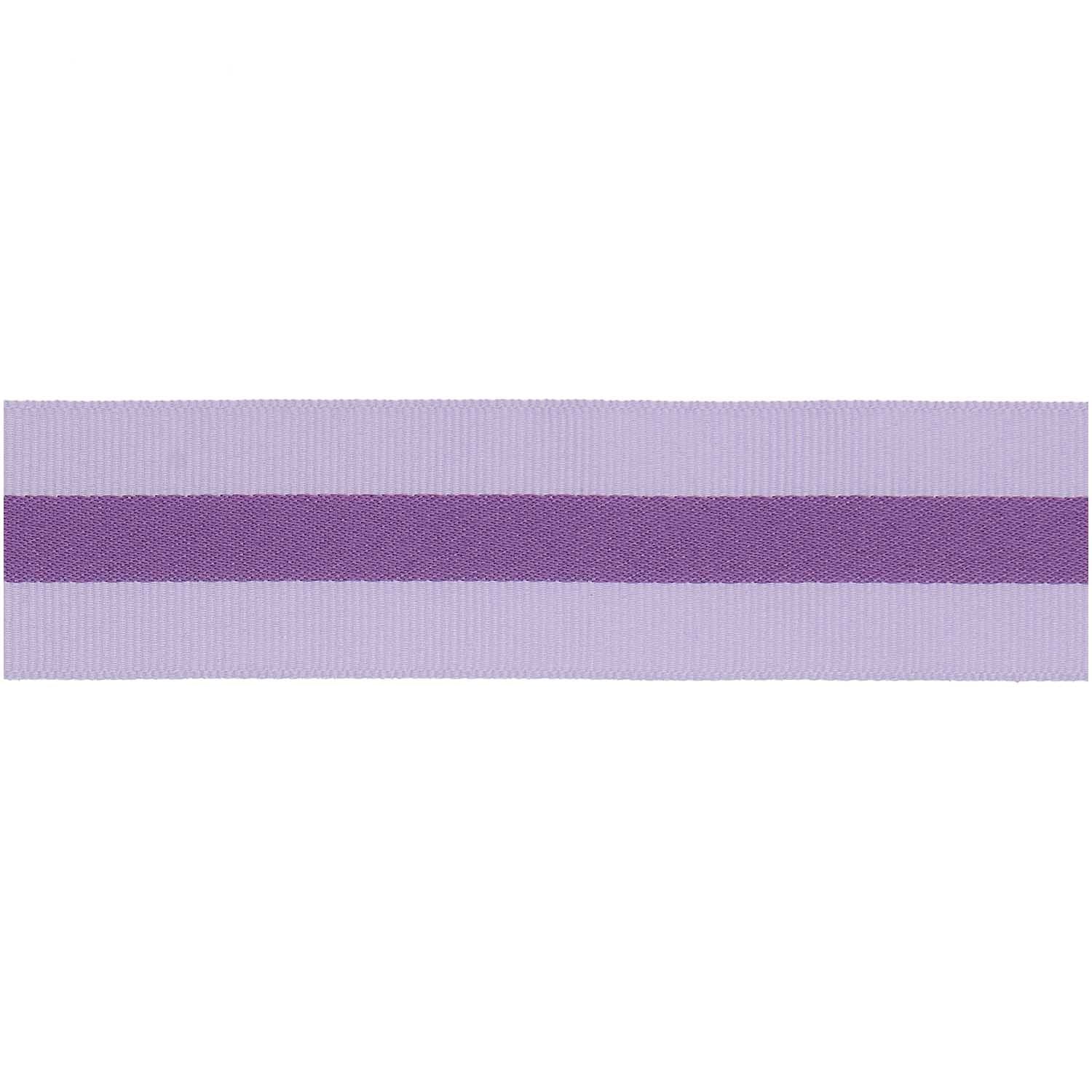 WOVEN RIBBON DUO STRIPES | LILAC/ PURPLE 38mm - OTHERLETTERS