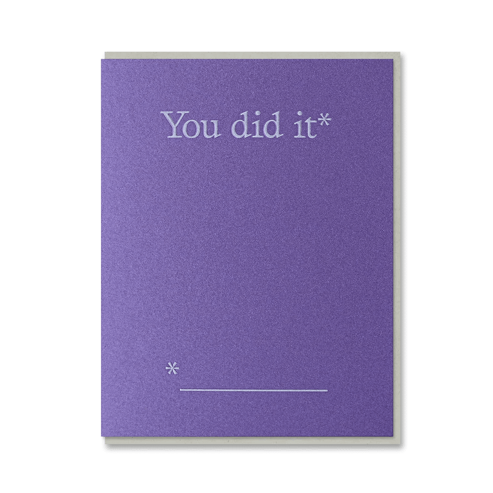 YOU DID IT | CARD BY 1973 - OTHERLETTERS