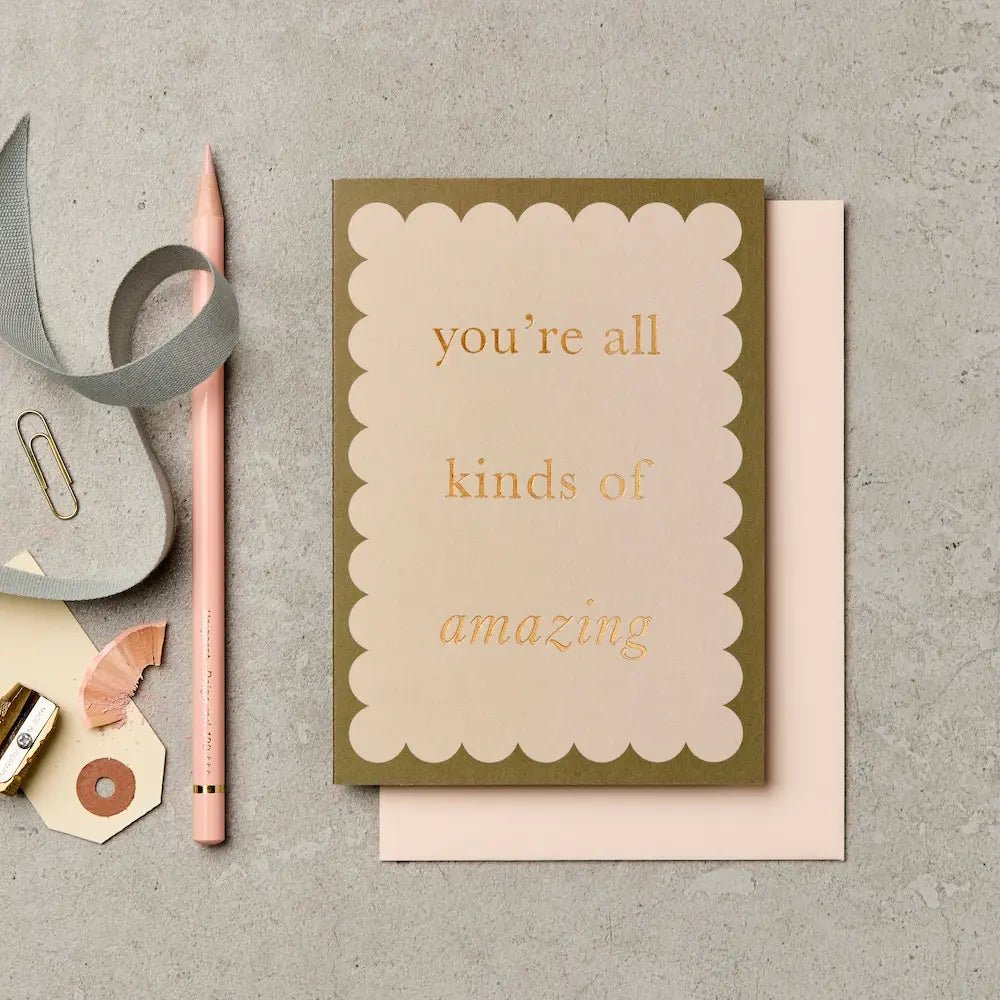 YOU'RE ALL KINDS OF AMAZING | CARD BY KATIE LEAMON - OTHERLETTERS