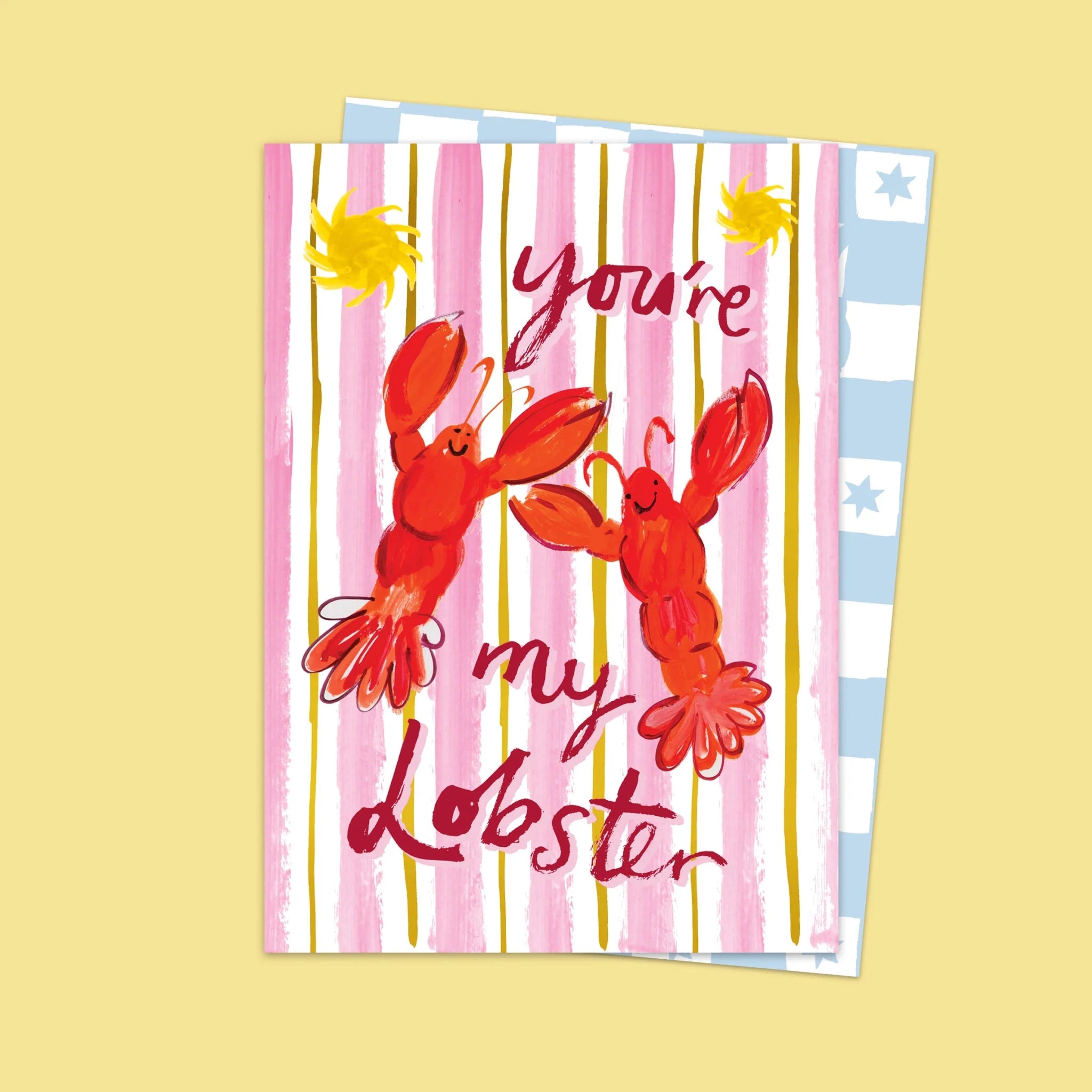 YOU'RE MY LOBSTER (STRIPE) | CARD BY ELEANOR BOWMER - OTHERLETTERS