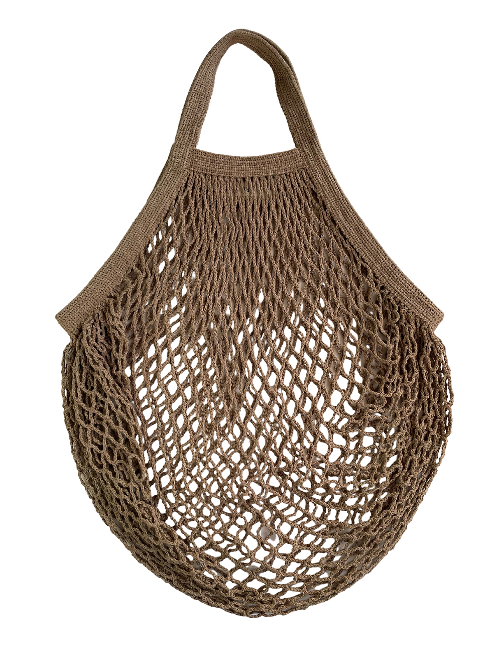 BOTANICAL DYES SHORT HANDLED STRING BAG - COCOA