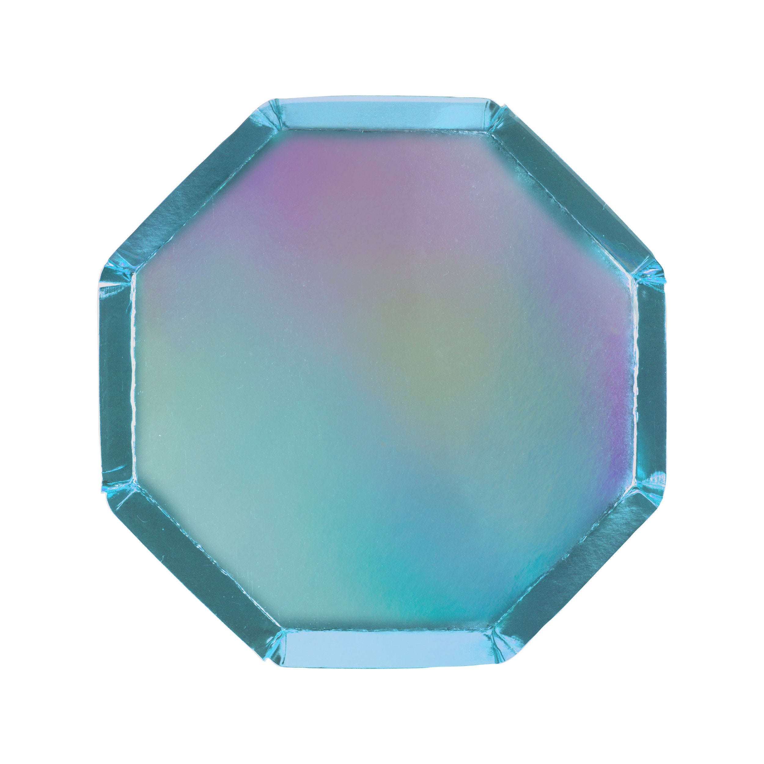 HOLOGRAPHIC BLUE | SMALL PAPER PLATES