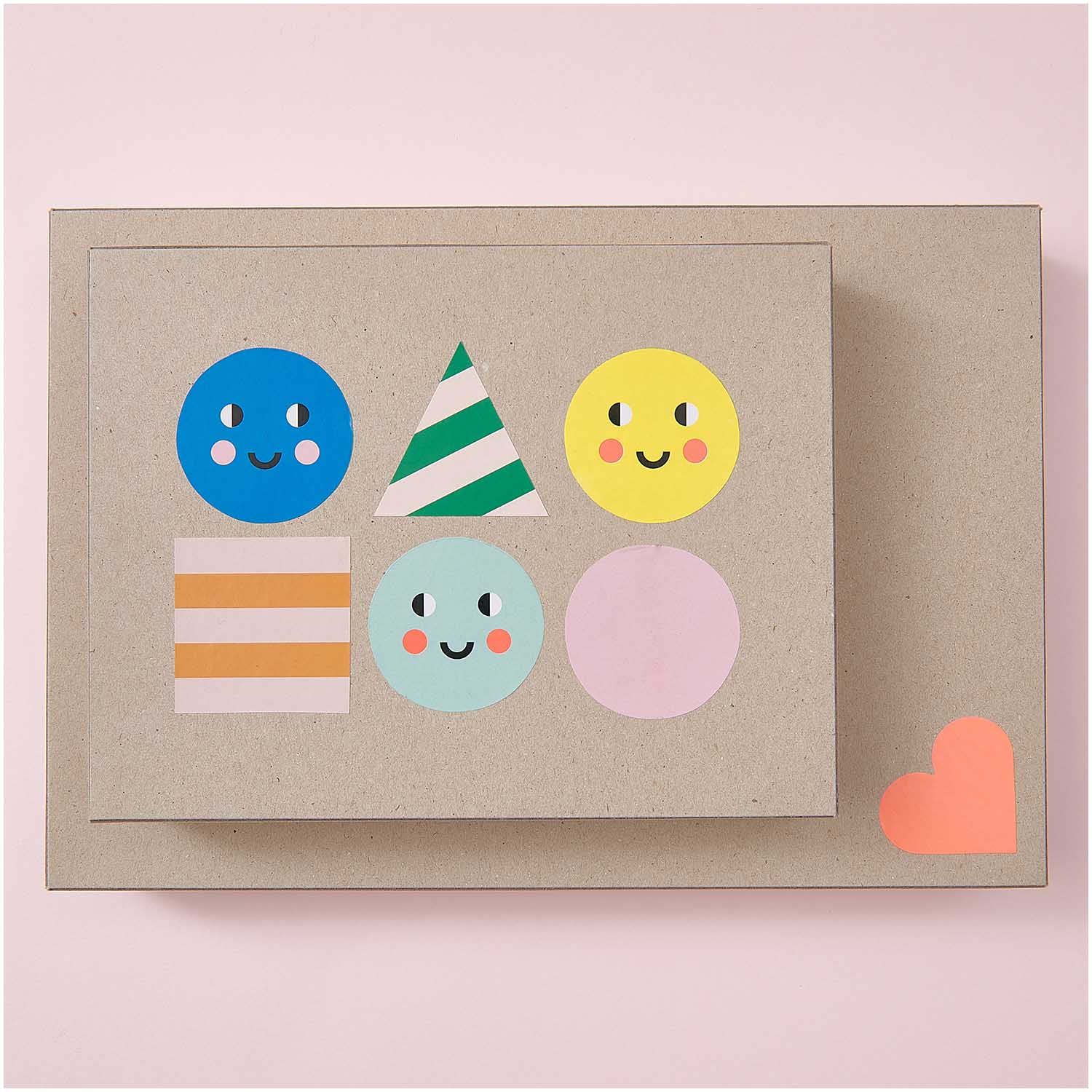 HAPPY FACES & HEARTS STICKERS ON A ROLL