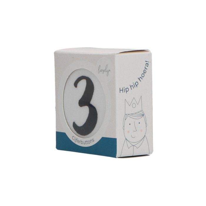 BLUE NUMBER BUTTONS FOR BIRTHDAY CROWN 3, 4, 5, 6