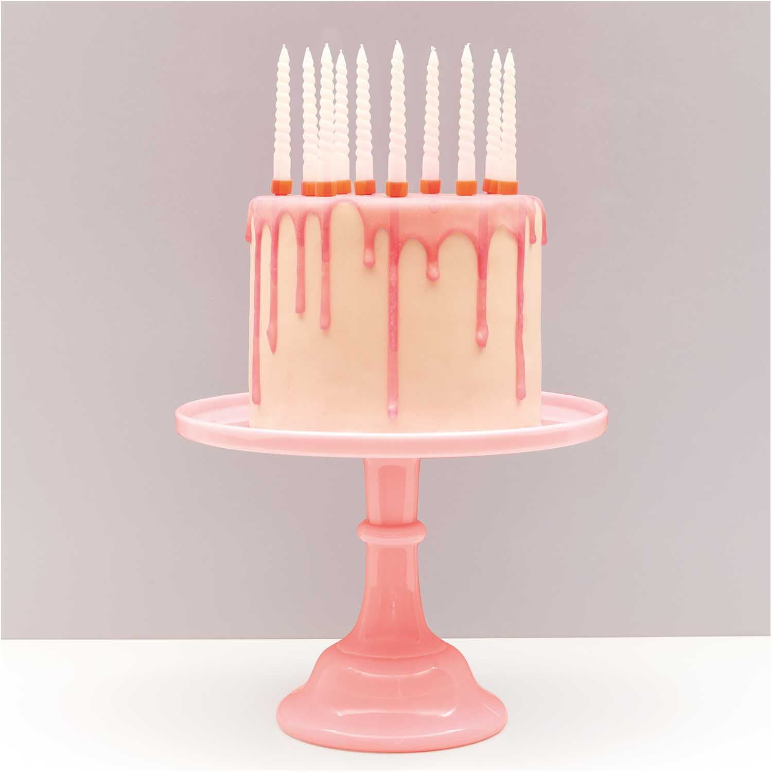 SPIRAL CAKE CANDLES OFF WHITE