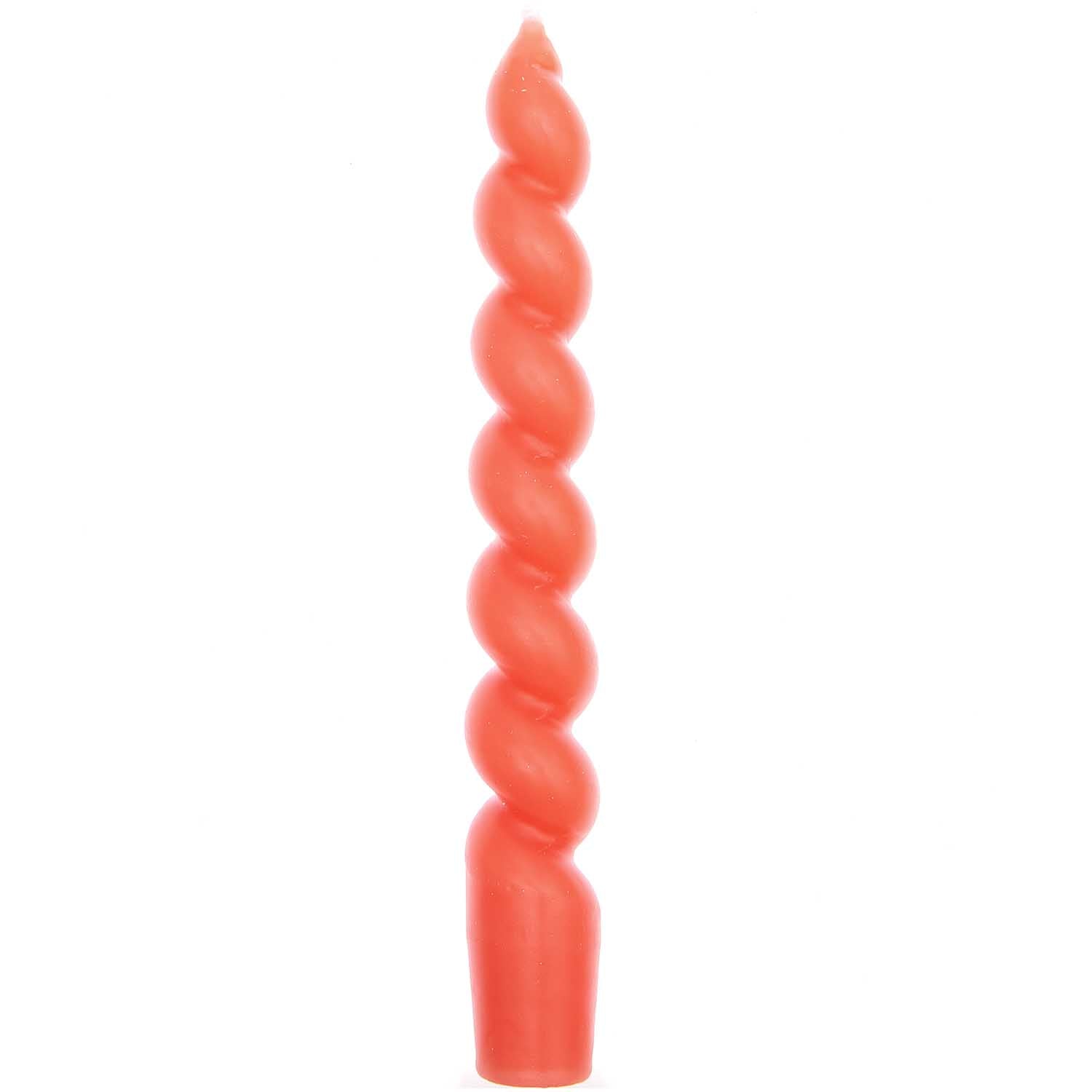 SHORT SPIRAL CANDLE | CORAL